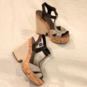 Aqua Platform High Heeled Sandals Made in Italy